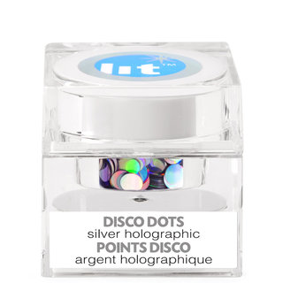 Holographic Glitter Pigment Disco Dots Silver S3